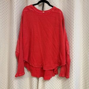 Free people waffle knit long sleeve